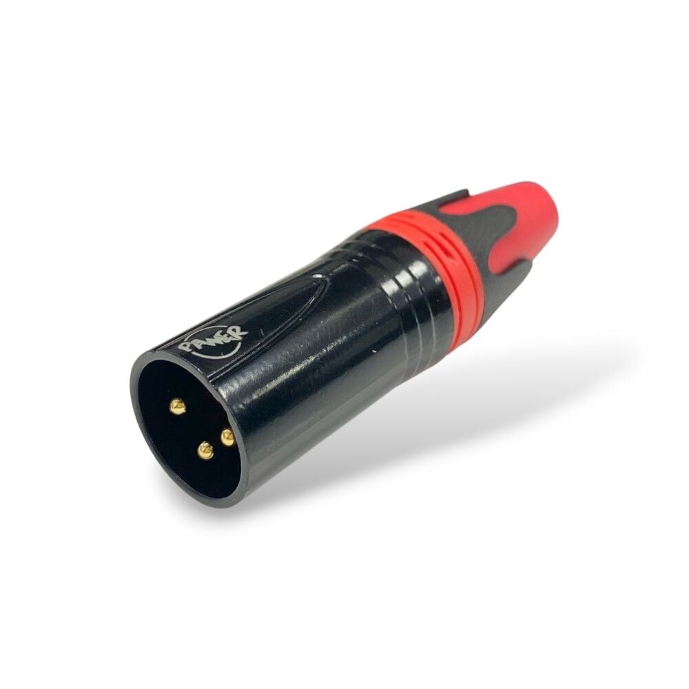 Pawer XLR Erkek Jak Kırmızı - 1 Adet