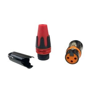 Pawer XLR Canon Dişi Jak Fiş Kırmızı - 1 Adet