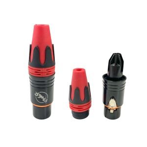 Pawer XLR Canon Dişi Jak Fiş Kırmızı - 1 Adet