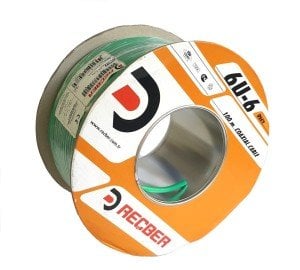 Reçber RG6U6 CU-CU Full Bakır 100Metre Yeşil Anten Kablosu