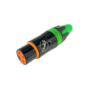 Pawer XLR Canon Dişi Jak Fiş Yeşil - 1 Adet