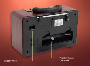 MagicVoice MV-115BT USB-SD-FM-Bluetooth Destekli Nostaljik Radyo