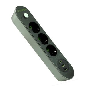 Powermaster 2Metre 10A 3'lü Akım Korumalı Priz 3xUSB Çıkışlı
