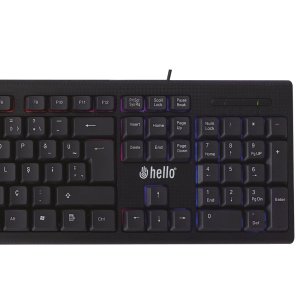 Hello HL-2573 Işıklı Kablolu Oyuncu Klavye + Mouse Set