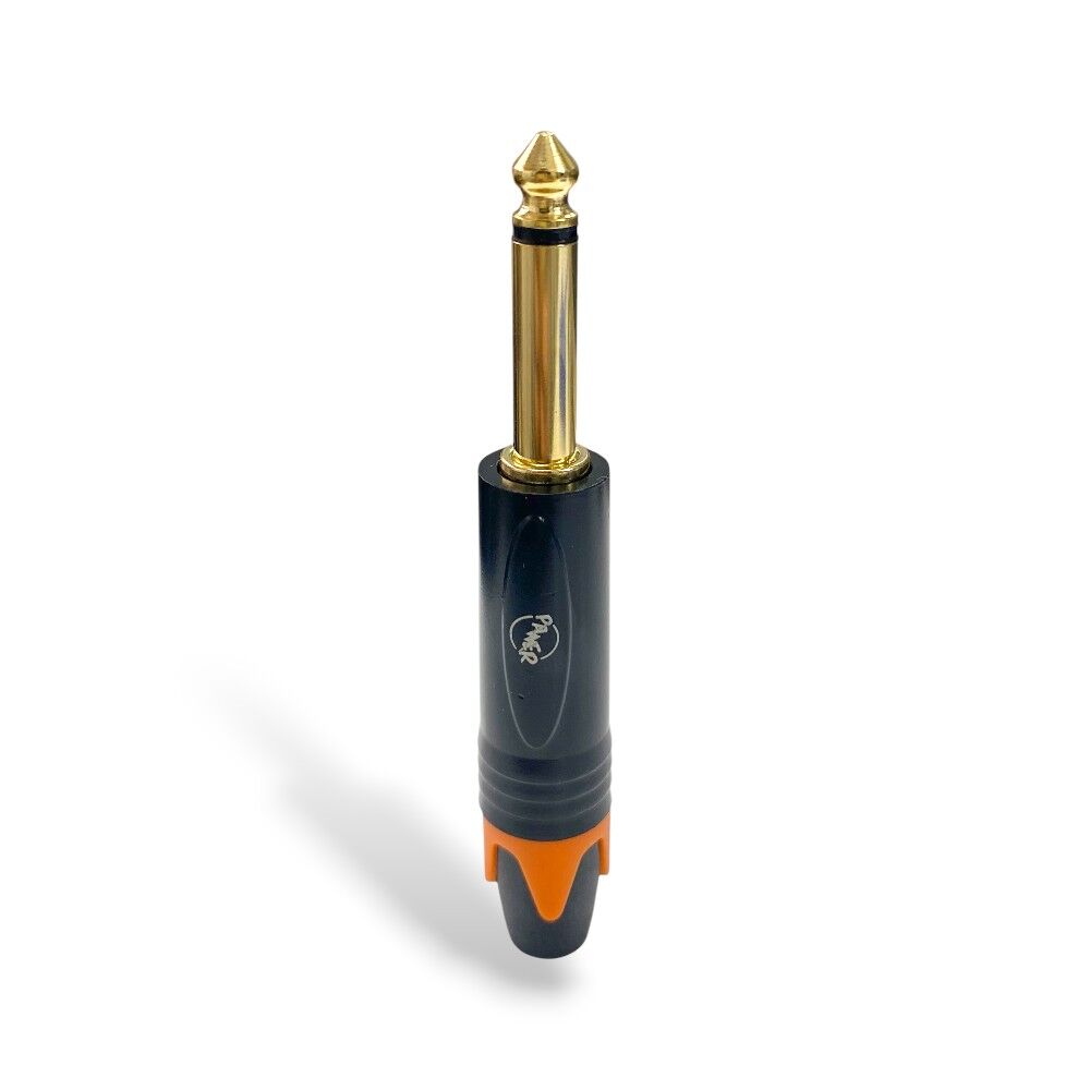 Pawer 6.35mm Mono Metal Gold Gitar Jak - Turuncu