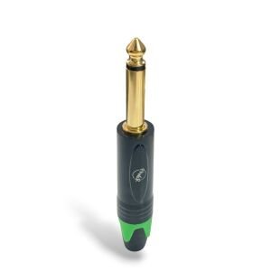 Pawer 6.35mm Mono Metal Gold Gitar Jak - Yeşil