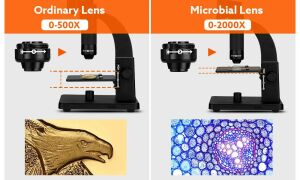 Wellbox WB-MK03 Dijital Mikroskop 7'' 12MP 2000x Çift Lens Full HD