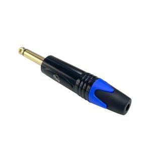 Pawer 6.35mm Mono Metal Gold Gitar Jak -Mavi