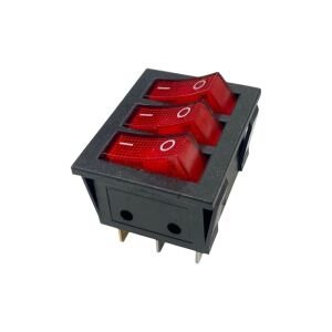 Electroon 3 Lü Işıklı Anahtar On-Off 9Pin