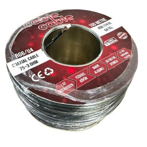 electroon RG6U4 Siyah Anten Kablosu 100Metre 64Tel Yerli Üretim
