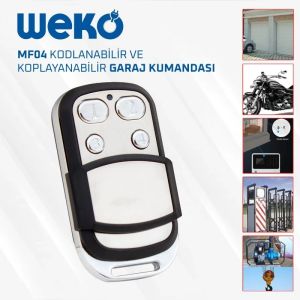 Powermaster MF04 Kodlanabilir - Kopyalanabilir Garaj Kumandası 1-2-3-4 Sayı Tuşlu