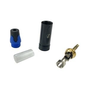 Pawer 3.5mm Stereo Metal Gold Erkek Jak - Mavi