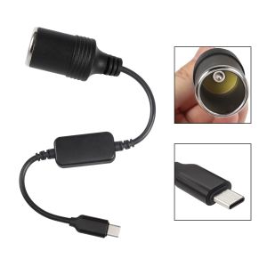Powermaster Type-C 5Volt- 12V 1A Dişi Çakmak Çevirici 30cm Kablolu