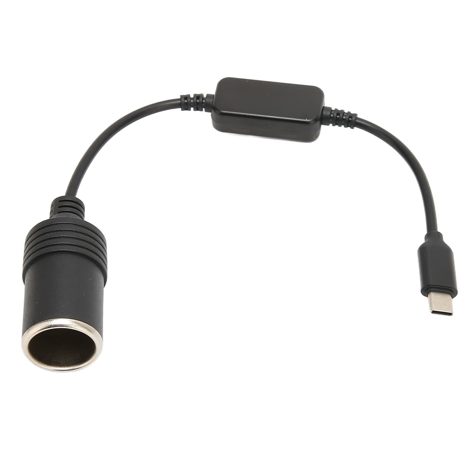 Powermaster Type-C 5Volt- 12V 1A Dişi Çakmak Çevirici 30cm Kablolu