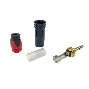 Pawer 3.5mm Stereo Metal Gold Erkek Jak - Kırmızı