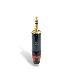 Pawer 3.5mm Stereo Metal Gold Erkek Jak - Kırmızı