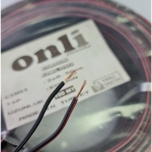 Onli 2x0.50mm Hoparlör Kablosu 100Metre Siyah