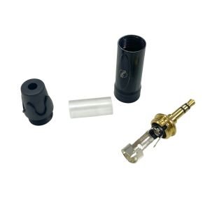 Pawer 3.5mm Stereo Metal Gold Erkek Jak - Siyah