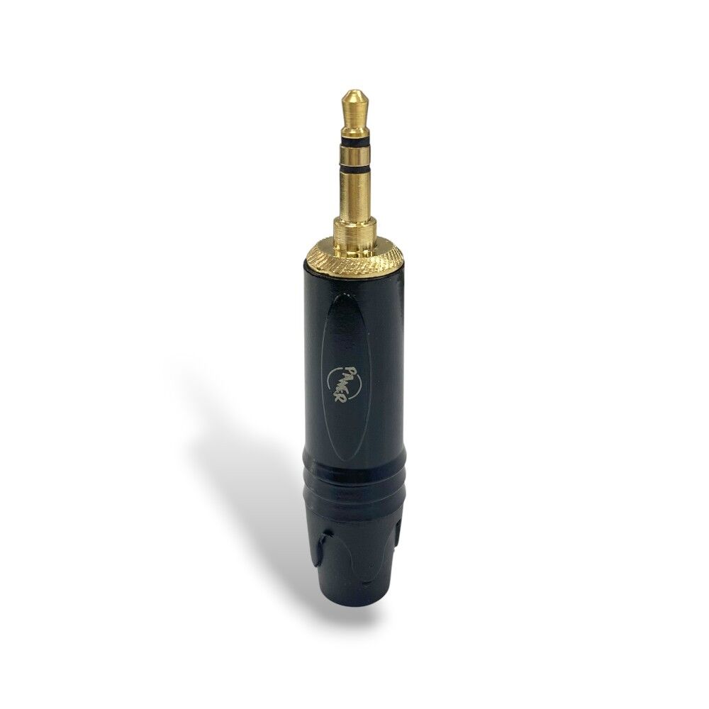 Pawer 3.5mm Stereo Metal Gold Erkek Jak - Siyah