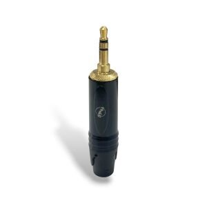 Pawer 3.5mm Stereo Metal Gold Erkek Jak - Siyah