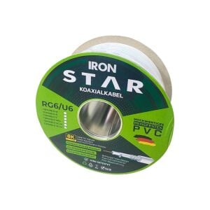 Ironstar RG6U6 Beyaz Anten Kablosu 100Metre 144Tel