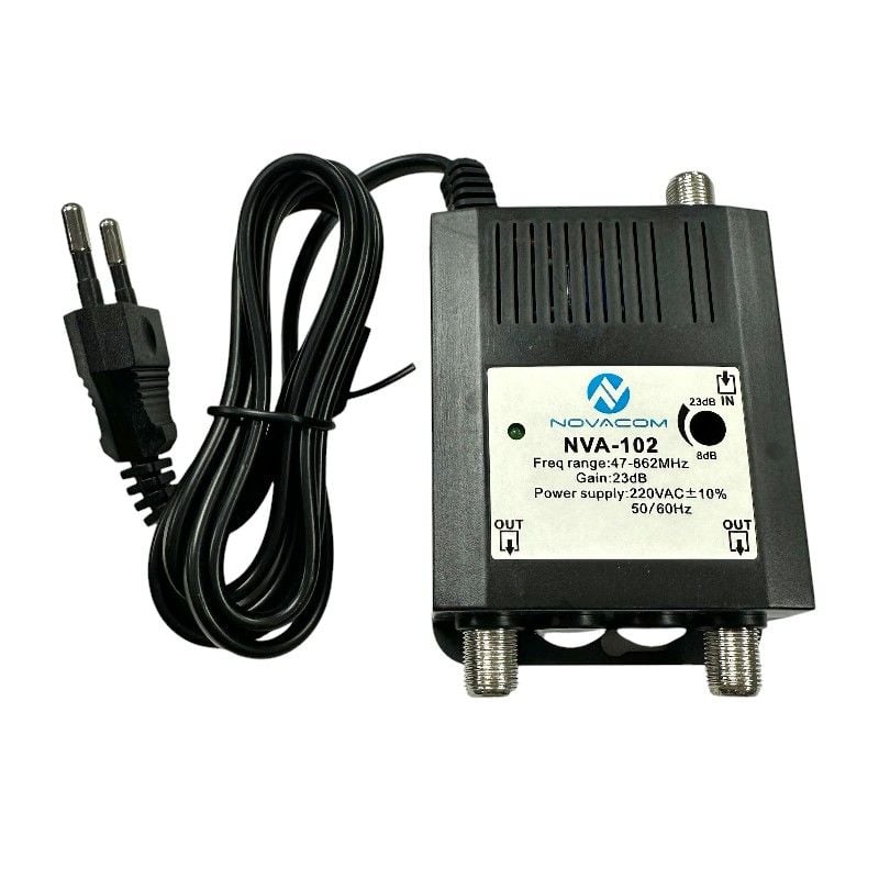 Novacom NVA-102 47-862MHz 23dB CATV Amplifiers Karasal Hat Yükselteç