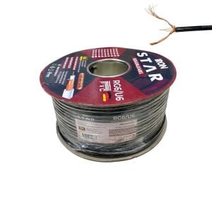 Ironstar RG6U6 Siyah Anten Kablosu 100Metre Gold 48Tel Bakır Kaplama