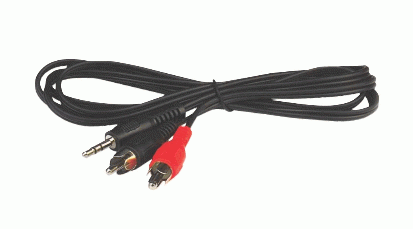 2RCA-3,5mm Stereo Ses Kablosu 1,5 Metre