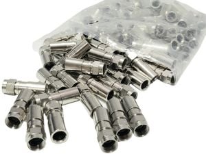 ROSE RG6 Sıkmalı F Konnektör - 100Adet 1.Kalite