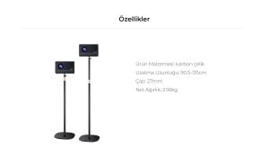 electroon Ayaklı Projeksiyon Tripod 90 - 135cm Ayarlanabilir Yükseklik Portatif Ayarlanabilir Projeksiyon Standı