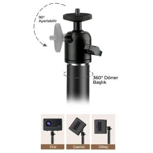 electroon Ayaklı Projeksiyon Tripod 90 - 135cm Ayarlanabilir Yükseklik Portatif Ayarlanabilir Projeksiyon Standı