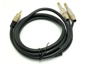 Winkel 3.5mm Stereo 2x6.3mm Mono Metal Jaklı Kablo 1.5mt