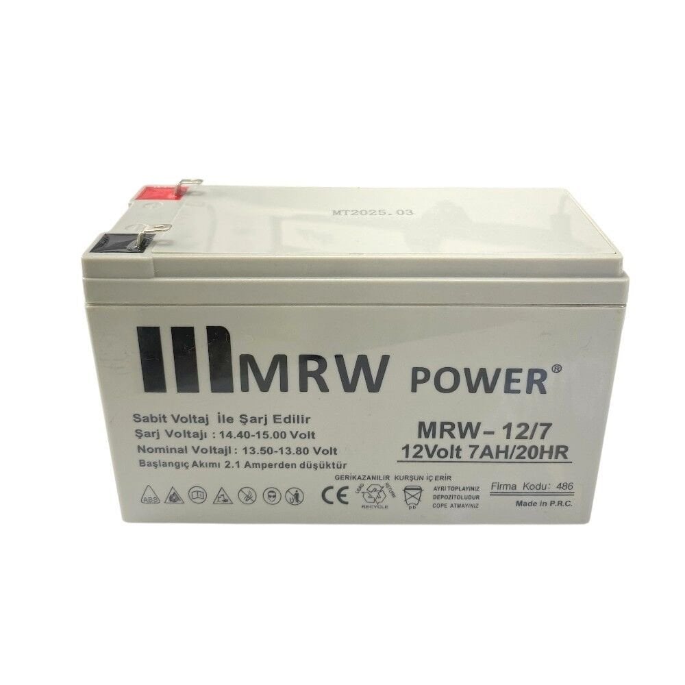 MRW Power 12Volt 7Amper UPS Akü 12V 7AH