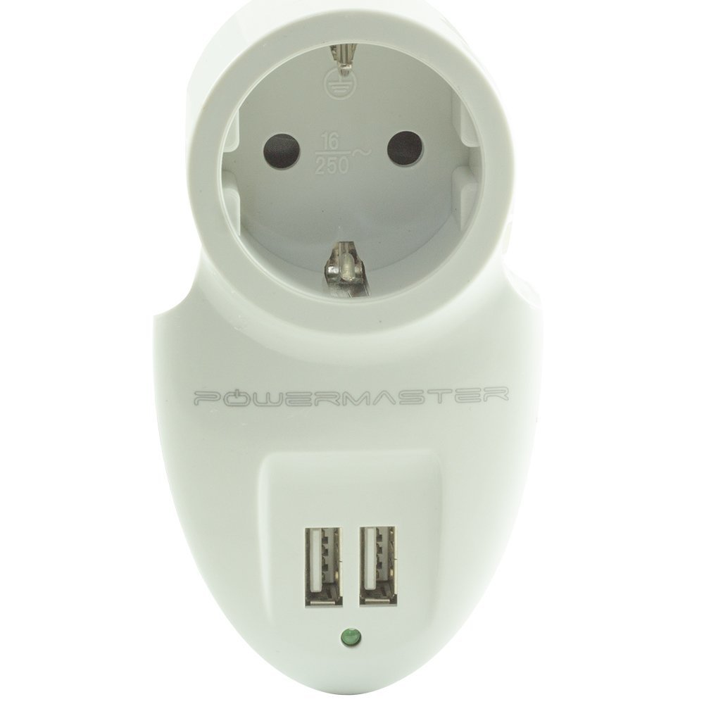 Powermaster 2xUSB Çıkışlı Akım Korumalı Priz
