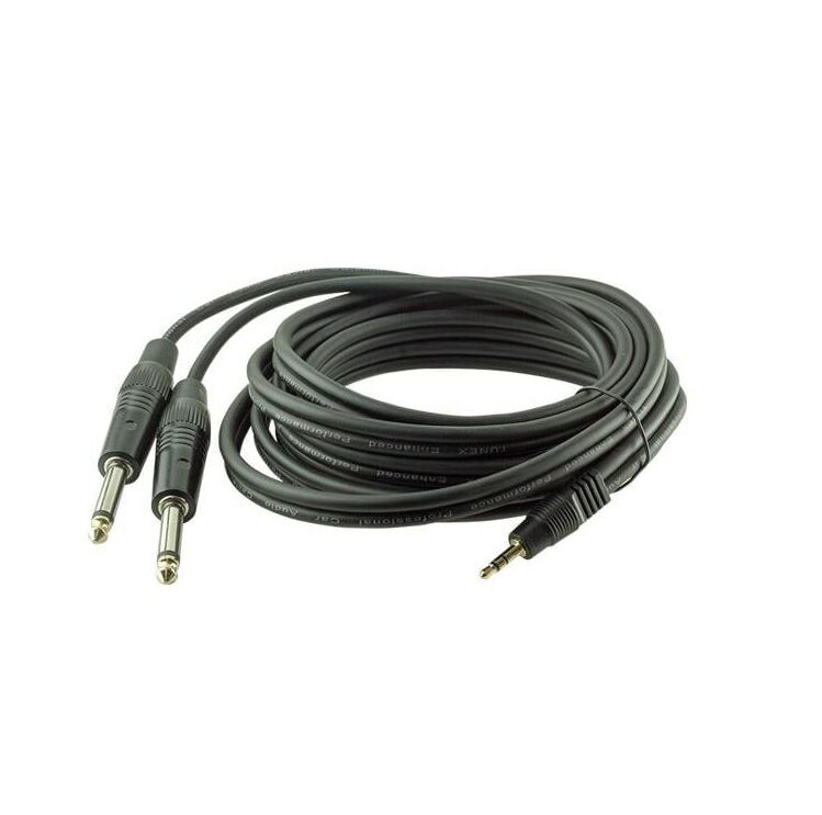 MagicVoice 3.5mm Stereo Erkek 2x 6.3mm Mono Erkek Kablo 3Metre