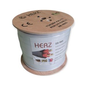 HERZ RG6U6 Uydu Anten Kablosu 500Metre Beyaz