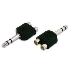 electroon 2RCA Dişi - 6.3mm Stereo Jak Çevirici Fiş