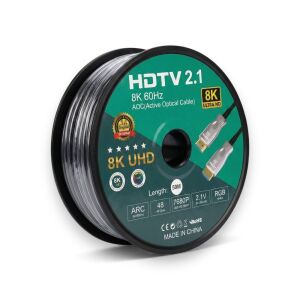 Fully 50metre 8K 60Hz AOC Fiber Optik HDMI Kablo 2.1v 7680x4320