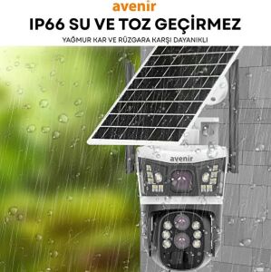 Avenir AV-S232 4MP Solar Wifi Ptz Kamera Çift Kameralı Gece Görüşlü