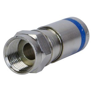 GeSi RG6 Sıkmalı F Konnektör - Mavi 100 Adet