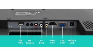 Hello HL-1900 19'' Full HD LED TV Monitör Vga-HDMI-Rca Girişli