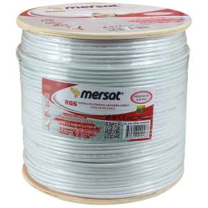 Mersat RG6 Mini İnce Anten Kablosu 300Metre 48Tel