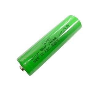 Sertec 18650 3.7Volt 2450Mah 1C Li-ion Şarjlı Pil Başlıklı Yeşil - 1 Adet