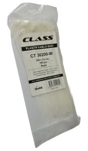 CLASS 20cm Beyaz Plastik Kablo Bağı 100Adet CT36200W