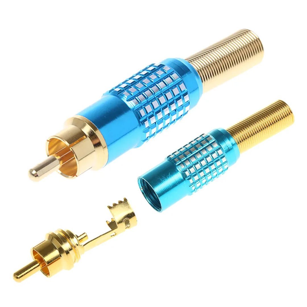 electroon RCA Erkek Jak Gold Metal Mavi - 1Adet