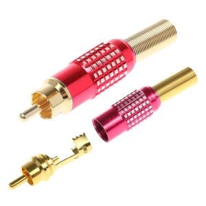 electroon RCA Erkek Jak Gold Metal Kırmızı - 1Adet
