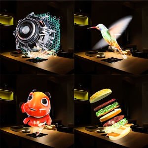 electroon F2 43cm Smart 3D Hologram Fan 12Volt IOS Anroid Kontrol