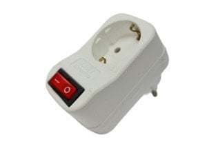 As Bakalit UFO Tekli Akım Korumalı Anahtarlı Priz Beyaz 3500W 16A