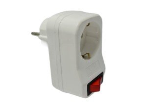 As Bakalit UFO Tekli Akım Korumalı Anahtarlı Priz Beyaz 3500W 16A