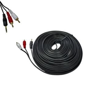 Multibox 2RCA-3.5mm 20Metre Stereo Aux Kablo Gold